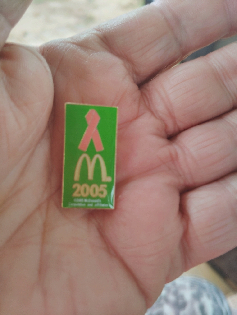 McDonald's 2005 Breast Cancer Awareness Pink Ribbon Lapel Pink